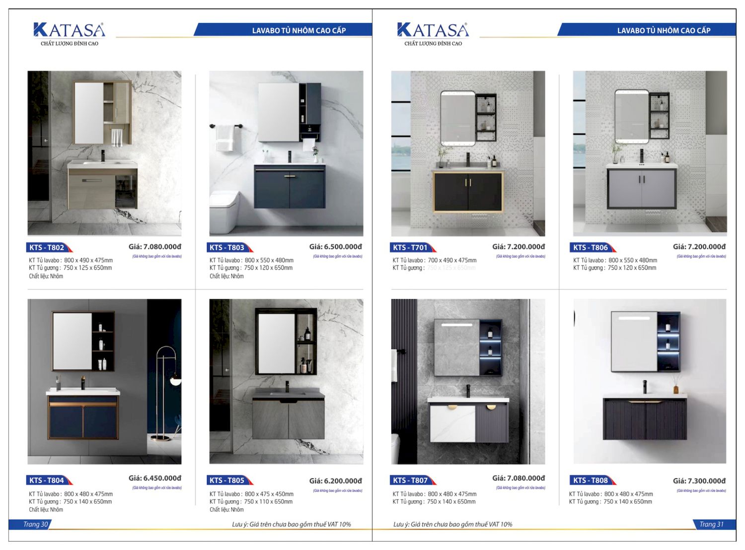 Thiết bị vệ sinh KATASA Catalogue và Bảng giá mới nhất /Page 